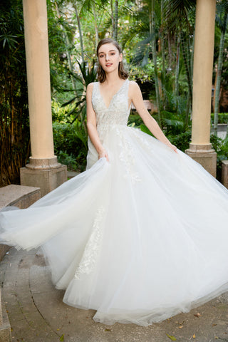 Beverly - Selena Huan 3D pearl and sequin beaded Floral Embroidery lac -  SelenaHuanBridal