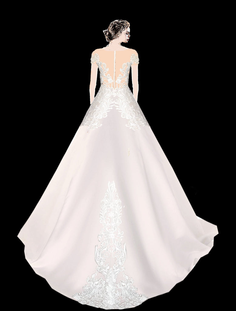 Lilac - Selena Huan Romantic Duchess Silk Satin Italy sequin-beaded em ...
